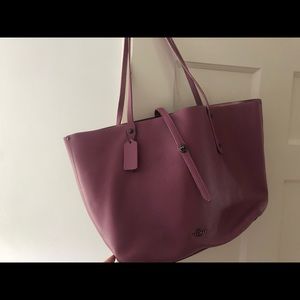Coach pebble leather market tote in rose